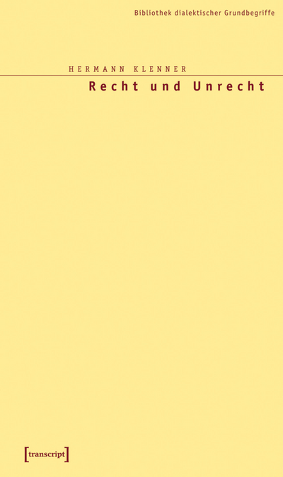 Cover des Buchs: Recht und Unrecht