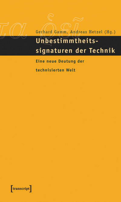 Cover of book: Unbestimmtheitssignaturen der Technik