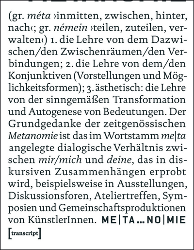 Cover des Buchs: METANOMIE