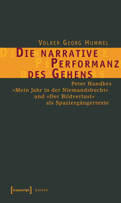 Cover of book: Die narrative Performanz des Gehens