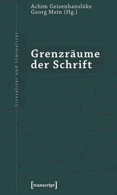 Cover of book: Grenzräume der Schrift