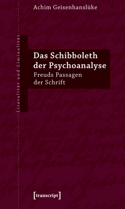 Cover of book: Das Schibboleth der Psychoanalyse
