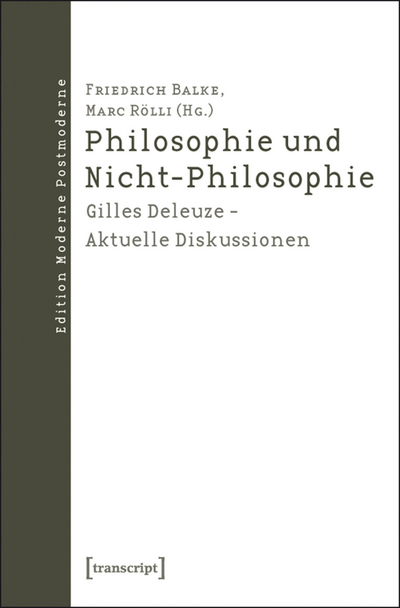 Cover of book: Philosophie und Nicht-Philosophie