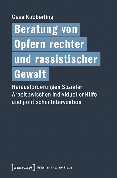 Cover des Buchs: Beratung von Opfern rechter und rassistischer Gewalt