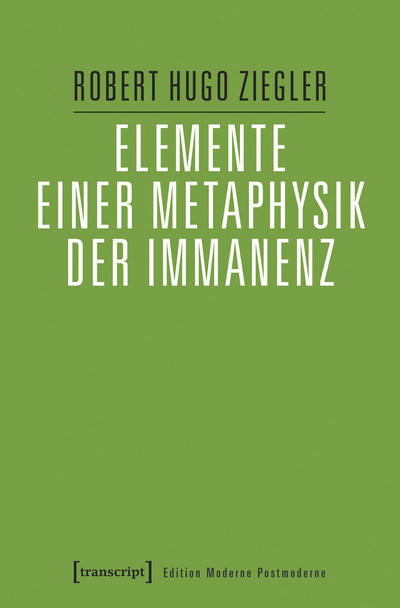 Cover des Buchs: Elemente einer Metaphysik der Immanenz