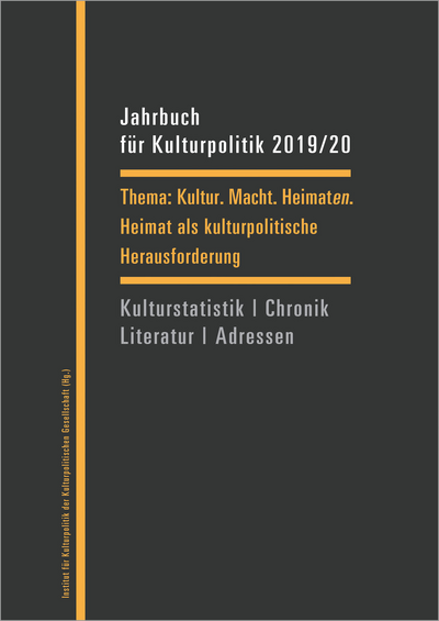 Cover des Buchs: Jahrbuch für Kulturpolitik 2019/20