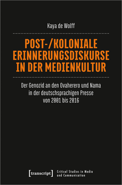 Cover des Buchs: Post-/koloniale Erinnerungsdiskurse in der Medienkultur