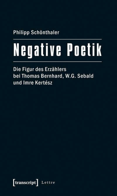 Cover of book: Negative Poetik