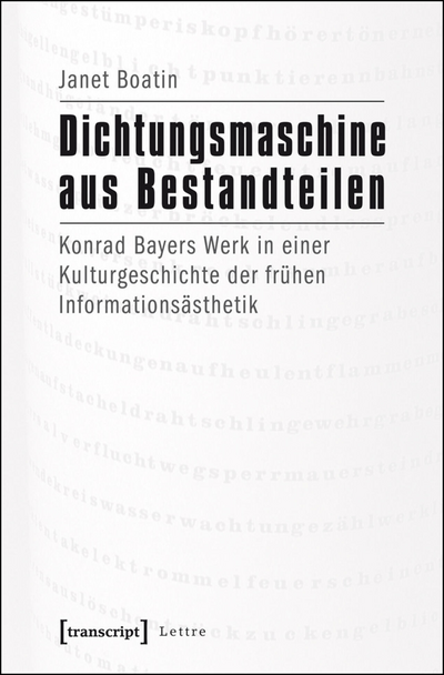Cover des Buchs: Dichtungsmaschine aus Bestandteilen