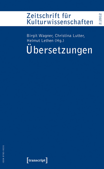 Cover of Volume: Zeitschrift für Kulturwissenschaften (ZfK) Volume 6 (2014), Issue 2