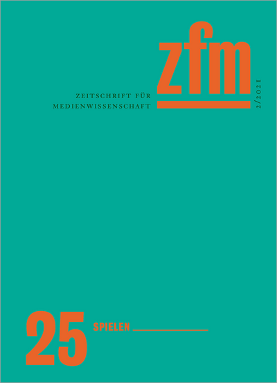 Cover der Ausgabe: Zeitschrift für Medienwissenschaft Jahrgang 13 (2021), Heft 25
