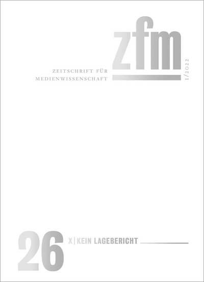 Cover of Volume: Zeitschrift für Medienwissenschaft Volume 14 (2022), Edition 26
