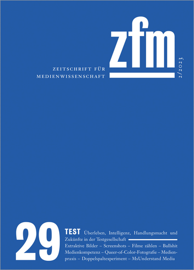 Cover der Ausgabe: Zeitschrift für Medienwissenschaft Jahrgang 15 (2023), Heft 29