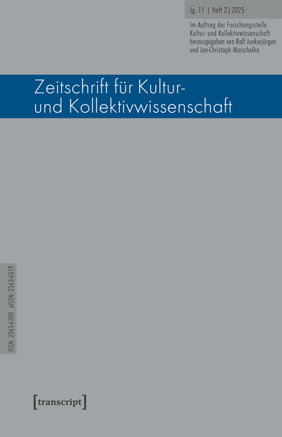 Cover der Ausgabe: Zeitschrift für Kultur- und Kollektivwissenschaft Jahrgang 11 (2026), Heft 2