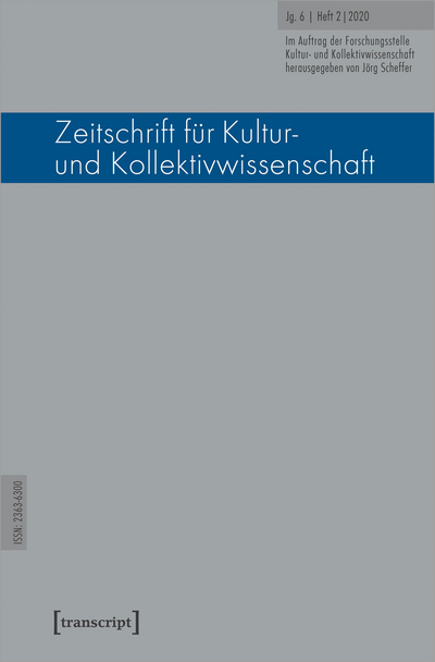 Cover der Ausgabe: Zeitschrift für Kultur- und Kollektivwissenschaft Jahrgang 6 (2021), Heft 2