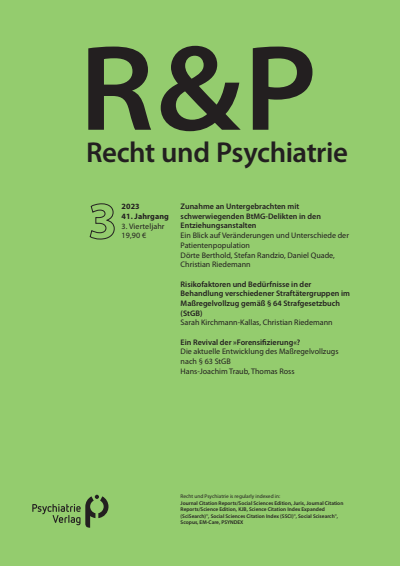 Cover of Volume: Recht & Psychiatrie Volume 41 (2023), Edition 3