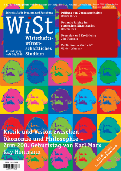 Cover der Ausgabe: WiSt - Wirtschaftswissenschaftliches Studium Jahrgang 47 (2018), Heft 5