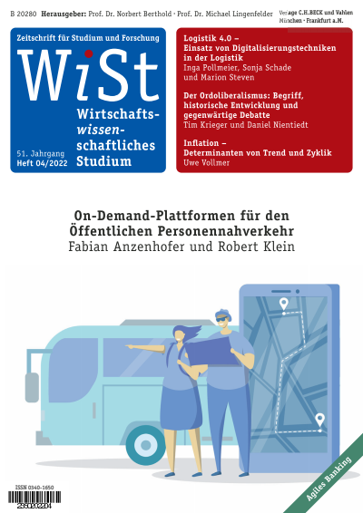 Cover der Ausgabe: WiSt - Wirtschaftswissenschaftliches Studium Jahrgang 51 (2022), Heft 4