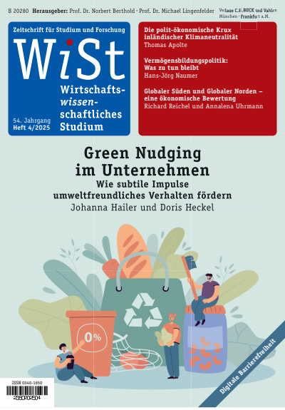 Cover der Ausgabe: WiSt - Wirtschaftswissenschaftliches Studium Jahrgang 54 (2025), Heft 4