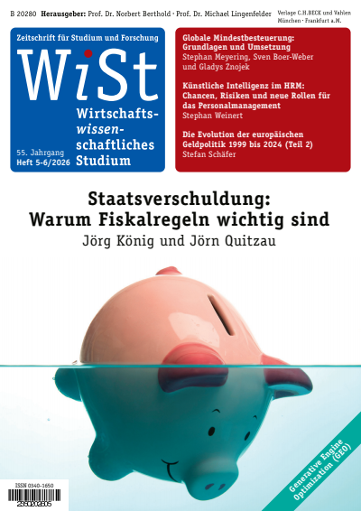 Cover of Volume: WiSt - Wirtschaftswissenschaftliches Studium Volume 55 (2026), Issue 5-6