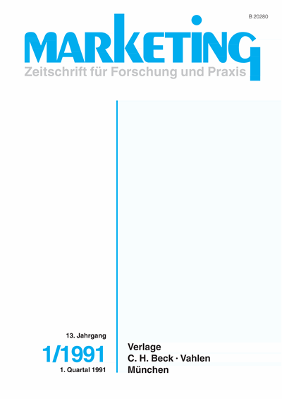 Cover der Ausgabe: Marketing ZFP Jahrgang 13 (1991), Heft 1