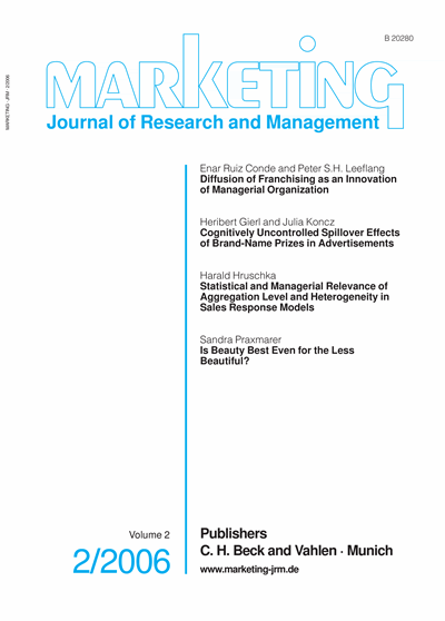 Cover der Ausgabe: Marketing ZFP Jahrgang 28 (2006), Heft JRM 2