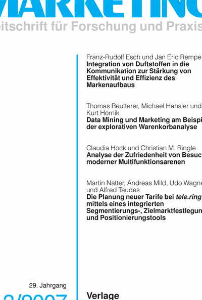 Cover der Ausgabe: Marketing ZFP Jahrgang 29 (2007), Heft 3
