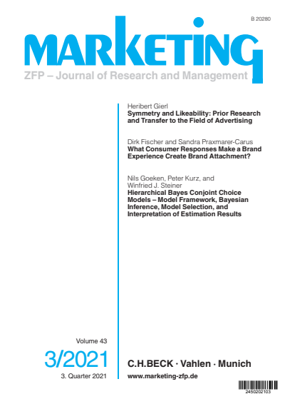 Cover der Ausgabe: Marketing ZFP Jahrgang 43 (2021), Heft 3