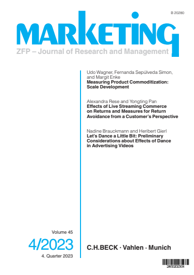 Cover of Volume: Marketing ZFP Volume 45 (2023), Edition 4