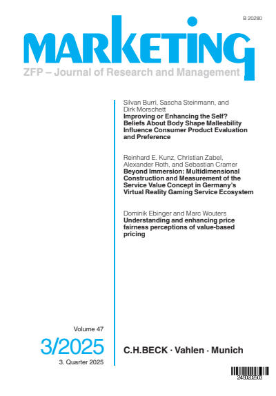 Cover of Volume: Marketing ZFP Volume 47 (2025), Edition 3