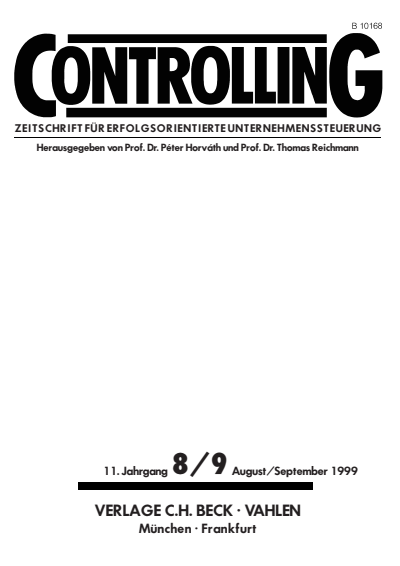Cover of Volume: Controlling Volume 11 (1999), Edition 8-9