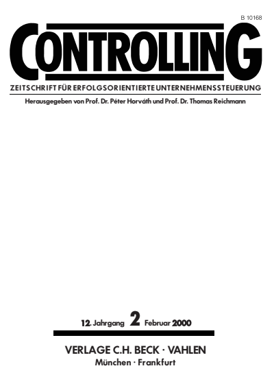 Cover of Volume: Controlling Volume 12 (2000), Edition 2