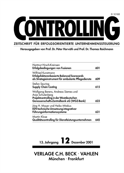 Cover of Volume: Controlling Volume 13 (2001), Edition 12