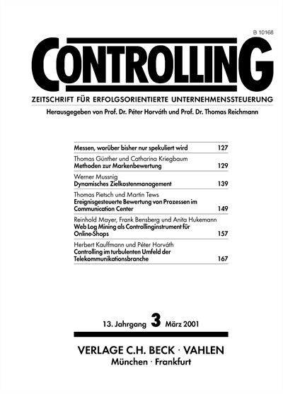 Cover of Volume: Controlling Volume 13 (2001), Edition 3