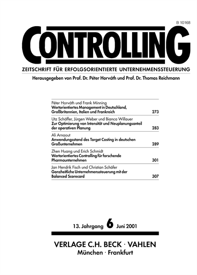 Cover of Volume: Controlling Volume 13 (2001), Edition 6