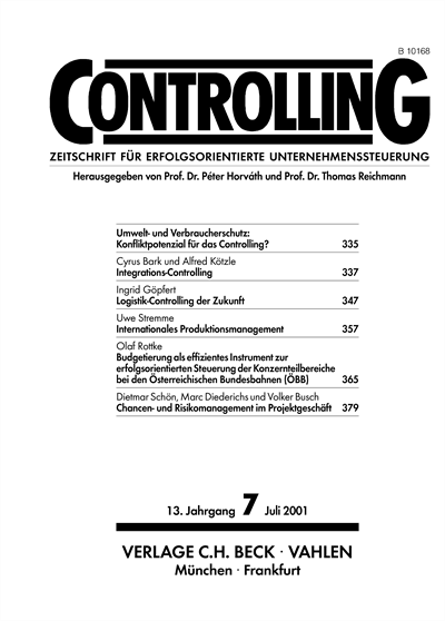 Cover of Volume: Controlling Volume 13 (2001), Edition 7