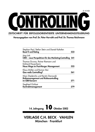 Cover of Volume: Controlling Volume 14 (2002), Edition 10