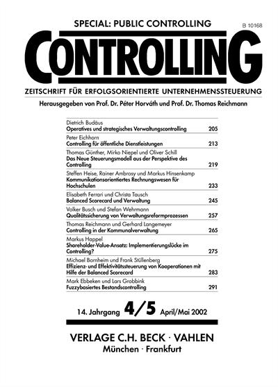 Cover of Volume: Controlling Volume 14 (2002), Edition 4-5