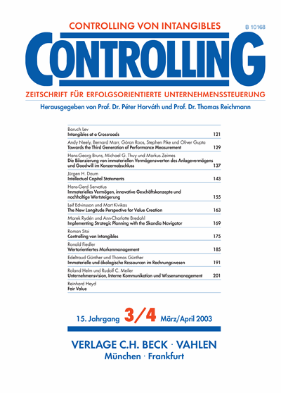 Cover of Volume: Controlling Volume 15 (2003), Edition 3-4