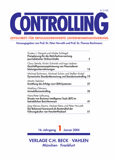 Cover of Volume: Controlling Volume 16 (2004), Edition 1