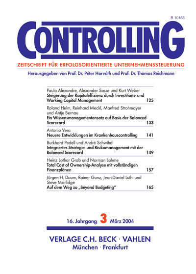 Cover of Volume: Controlling Volume 16 (2004), Edition 3