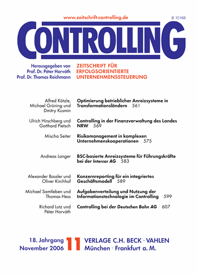 Cover of Volume: Controlling Volume 18 (2006), Edition 11