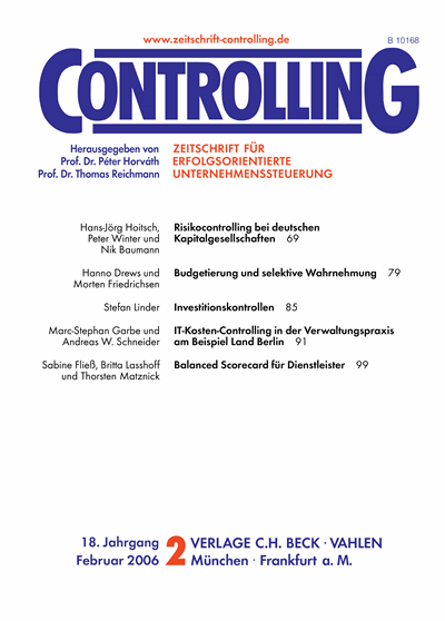Cover of Volume: Controlling Volume 18 (2006), Edition 2