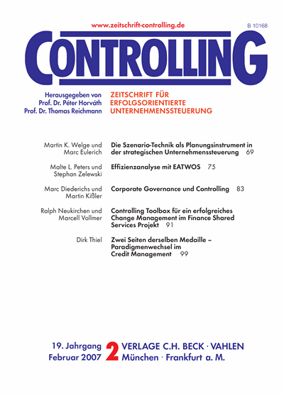 Cover of Volume: Controlling Volume 19 (2007), Edition 2