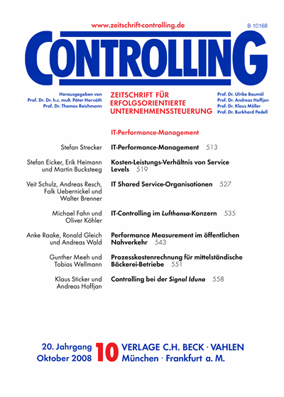Cover of Volume: Controlling Volume 20 (2008), Edition 10