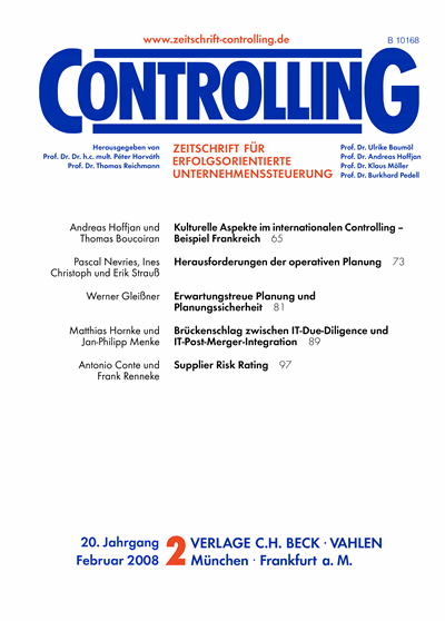 Cover of Volume: Controlling Volume 20 (2008), Edition 2