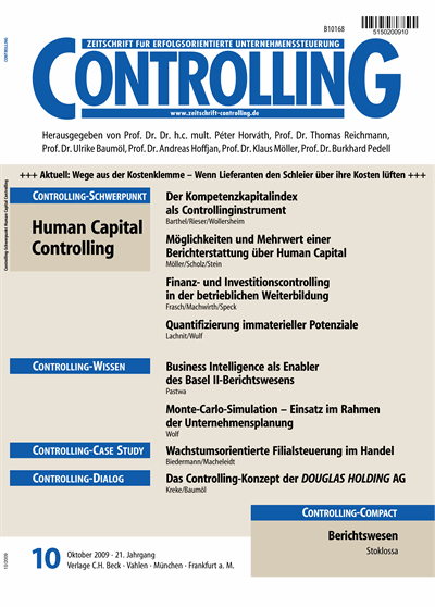 Cover of Volume: Controlling Volume 21 (2009), Edition 10