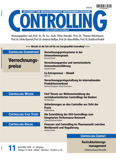 Cover of Volume: Controlling Volume 21 (2009), Edition 11