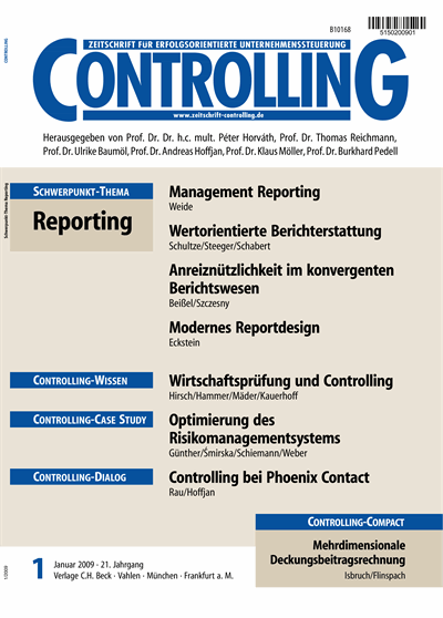 Cover of Volume: Controlling Volume 21 (2009), Edition 1