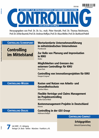 Cover of Volume: Controlling Volume 21 (2009), Edition 7
